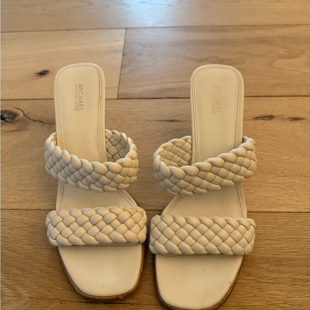 Michael Kors Women's Cream Braided Sandals